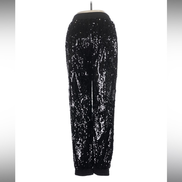 JLUXLABEL Black Sequin Joggers - Picture 4 of 6